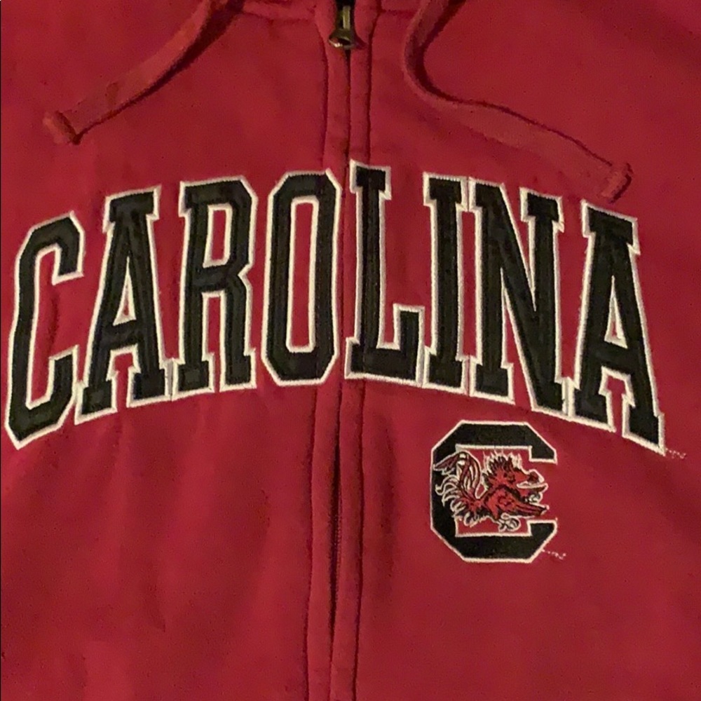 Medium weight fleece lined Gamecock zip up - Picture 2 of 4